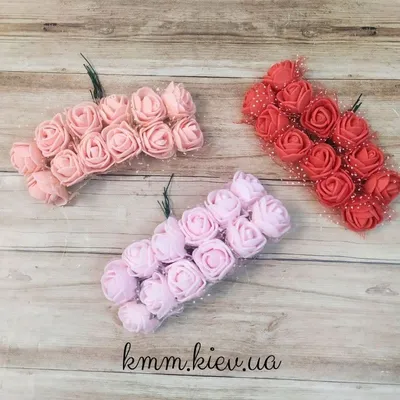 Фото искусственных роз из фоамирана