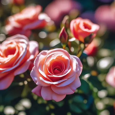 Изысканные изображения розовых кустов в формате webp