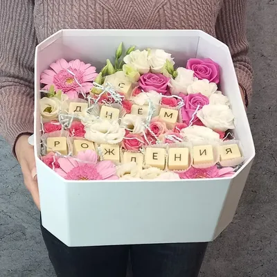Фотка роз в коробке с днем рождения - webp формат