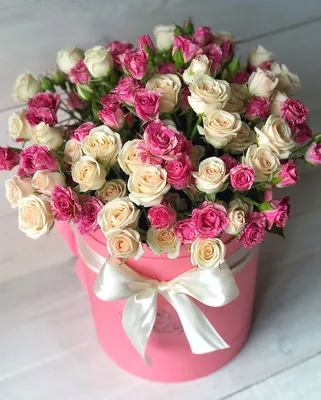 Красивые розы в коробке с днем рождения - фото