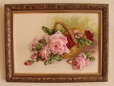 Картинка роз, украшенных красочными лентами, доступна в png