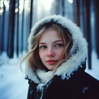 Русские девушки зимой: выберите формат и размер вашего фото