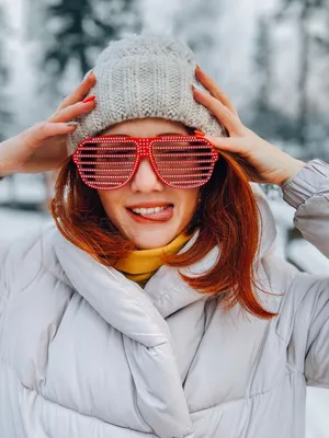 42 потрясающих фотографии рыжих девушек в зимних образах