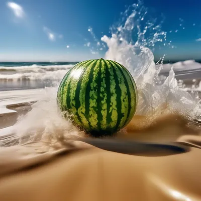 Фото с арбузом на пляже: красивые фотографии для скачивания