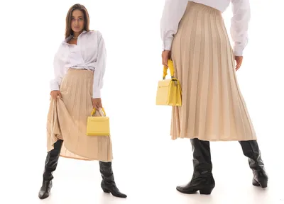 Зимний стиль: модные образы с длинными юбками на фото