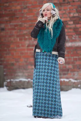 Длинная юбка зимой: фотографии идеальных образов