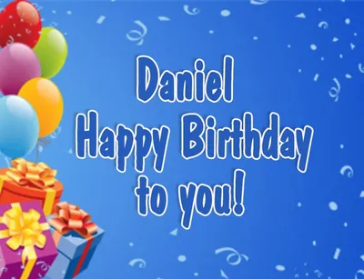 Картинки с поздравлениями на День Рождения Даниэль - скачать в формате JPG, PNG, WebP