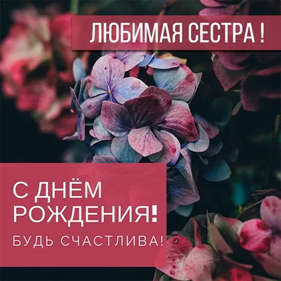 С Днем Рождения Любимая Сестра Картинки - самые лучшие пожелания!