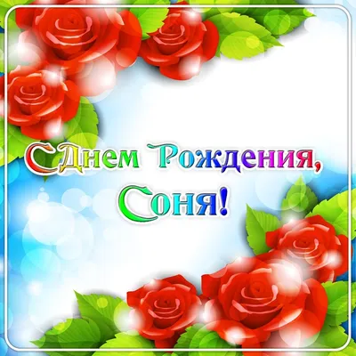 Картинка С Днем Рождения Соня