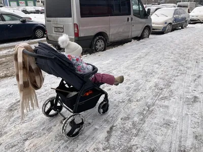 Снежные пейзажи с коляской: выберите свой формат изображения