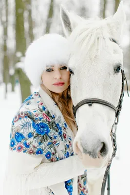 С лошадью зимой  фото