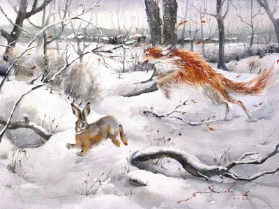 Зимняя охота: Изображения с возможностью выбора формата