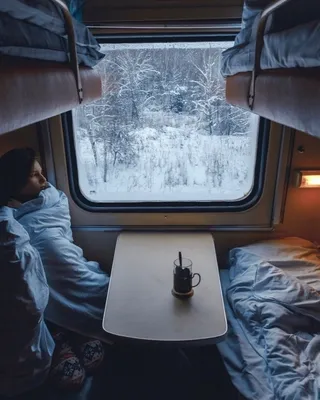 Из окна поезда: волшебные зимние картины