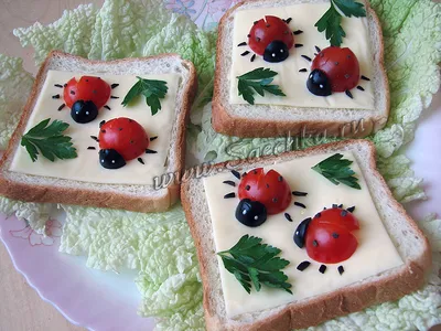 Фото салата Божья коровка для кулинарного журнала