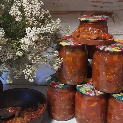 Салат с баклажанами на зиму: Зимние вкусности в формате картинки