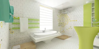 Салатовая плитка для ванной: вдохновение на дизайн