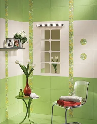 Фото салатовой плитки для ванной: современный и стильный выбор