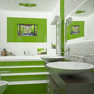 Салатовая плитка для ванной: стильный и современный выбор