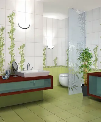 Фото салатовой плитки для ванной: идеи для обновления