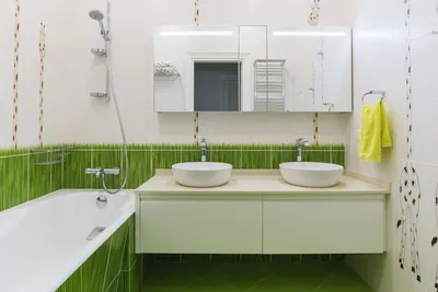 Салатовая плитка для ванной: добавьте свежести в свой дом