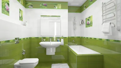 Фото идеи салатовой плитки для ванной комнаты: вдохновение для вашего проекта