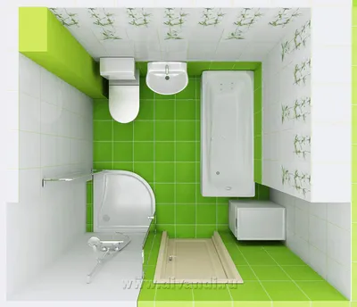 Ванная комната в стиле природы: салатовая плитка для гармоничного дизайна