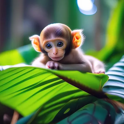 Приключения малышки-обезьянки: Фотоэкспедиция в мир миниатюры
