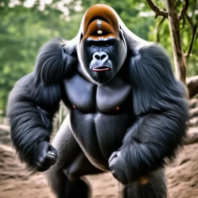 Загадочный мир обезьян: скачайте фото самца гориллы