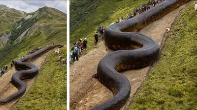Большая змея на фото: уникальное изображение