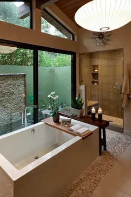 Ванные комнаты с роскошными аксессуарами и стильными деталями. Фотографии ванной комнаты.