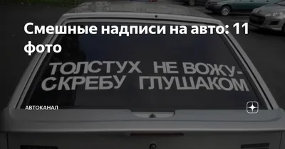 Фото с забавными подписями на автозадней