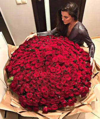 Фантастическое изображение самого огромного букета роз