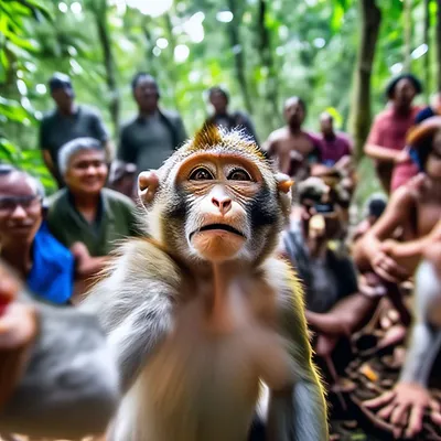 Селфи с характером: Как обезьяны позируют перед камерой