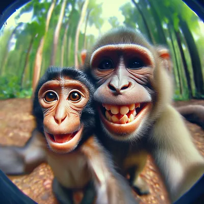 Арт-фото обезьян в высоком разрешении