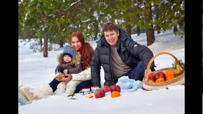 Фотографии зимнего семейного веселья