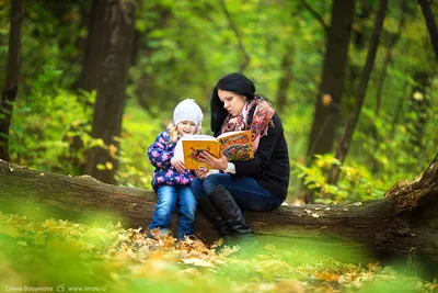 Чудеса осени: фотография семьи в лесу