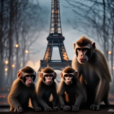 2024: Семья обезьян в великолепных фотографиях