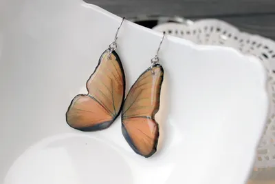 Золотые Серьги бабочки - очаровательное фото в формате WebP
