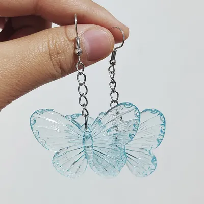 Изысканные Серьги бабочки - элегантная картинка в PNG