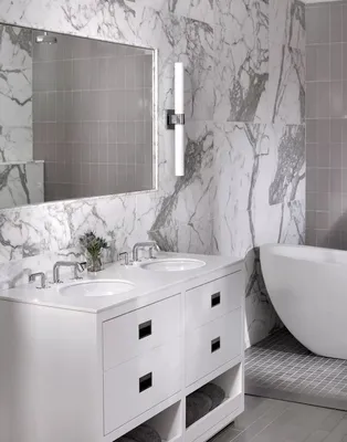 Серый кафель в ванной: полезная информация о дизайне ванной комнаты