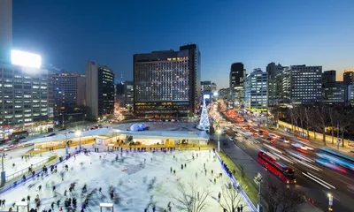Фотографии зимнего Сеула в разных размерах