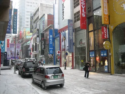 Сеул под снегом: Фото, картинка, изображение