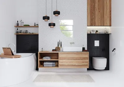 Ванная комната с Шахтинской плиткой: красивые фото