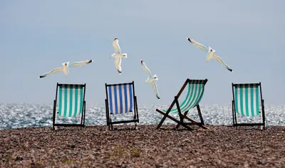 Отдых на шезлонге на пляже с возможностью катания на водных лыжах