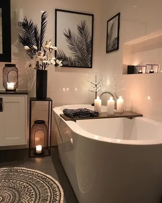 Фотографии шикарной ванной комнаты с современным дизайном