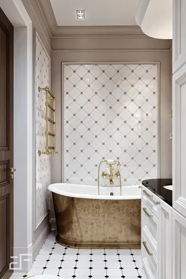 Идеи для оформления шикарной ванной комнаты в классическом стиле