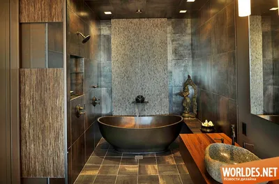 Шикарная ванная комната с дизайном в стиле ретро
