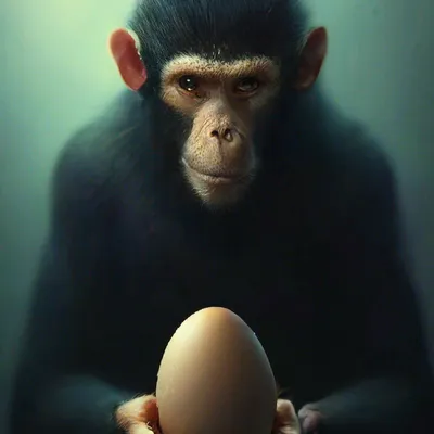 Фотографии Шимпанзе с яйцами: новое изображение в Full HD для скачивания.