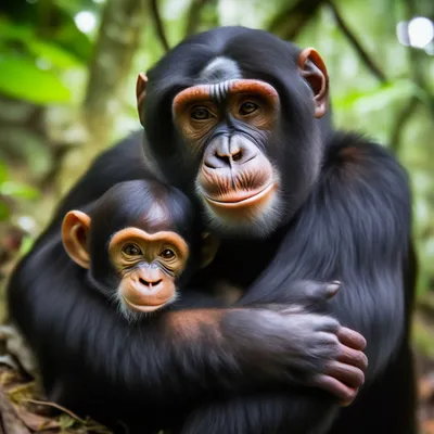 Фото Шимпанзе в HD: Загадочные взгляды дикой природы