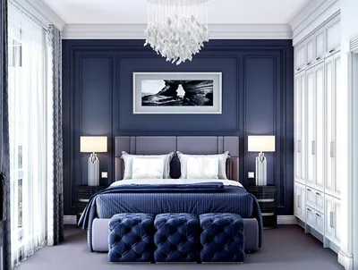 Синяя спальня  фото